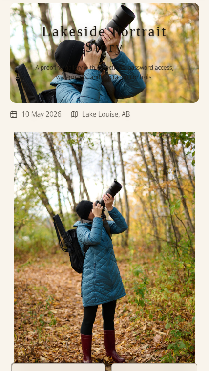 SendPhoto mobile client gallery delivery
