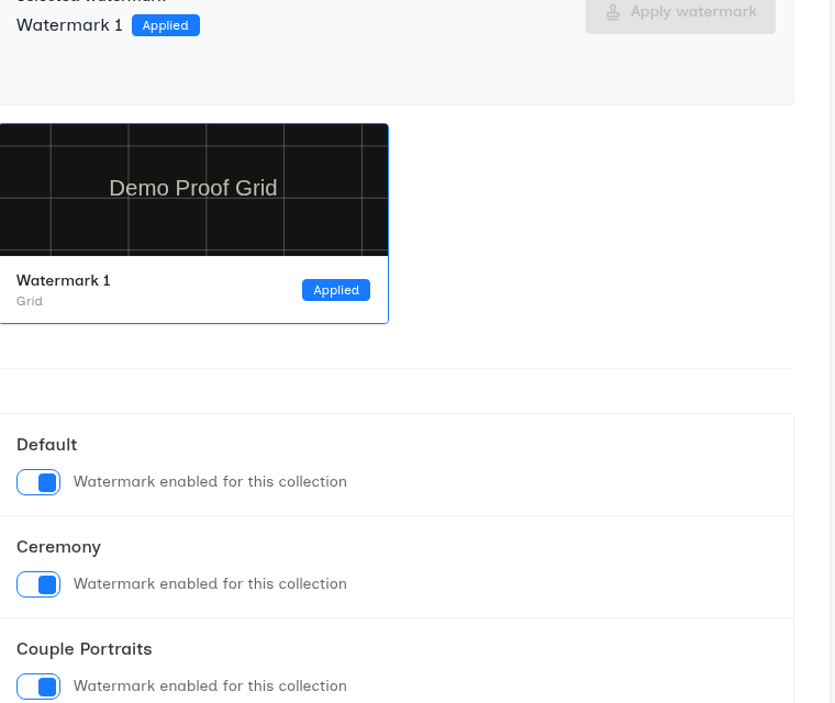 SendPhoto sharing and watermark controls